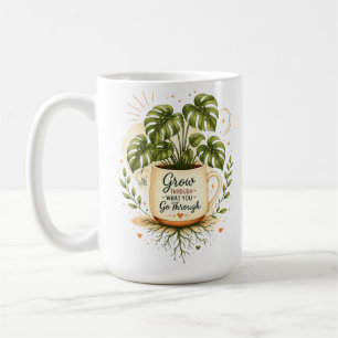 Monstera Plant in Coffee Mug   Botanical mug