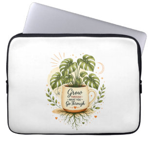 Monstera Plant in Coffee Mug   Cosy Botanical  Laptop Sleeve