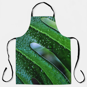 Monstera plant leaf green apron