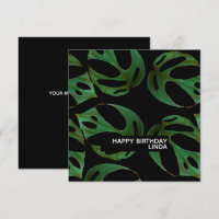 Monstera Plant Pattern Illustration Leaf Birthday