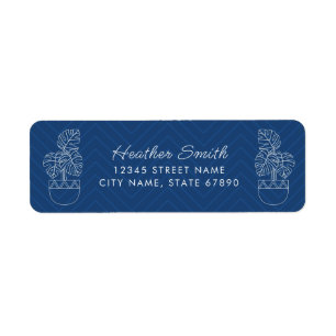 Monstera Plant Return Address Labels