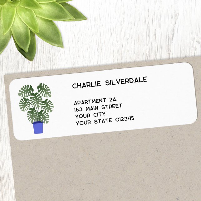 Monstera Return Address Return Address Label (Creator Uploaded)