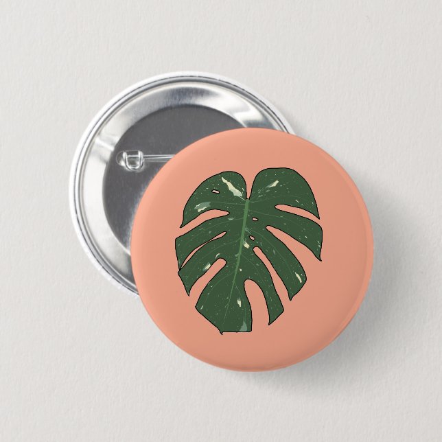 Monstera Thai Constellation 6 Cm Round Badge (Front & Back)