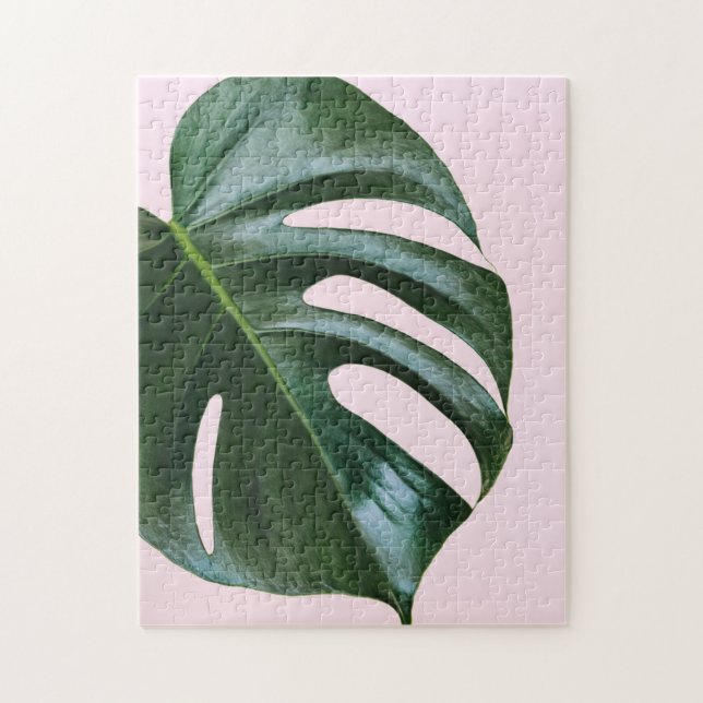 Monstera Tropical Leaf Jigsaw Puzzle (Vertical)