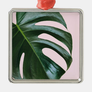 Monstera Tropical Leaf Metal Ornament