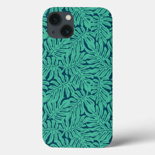 Monstera Tropical Leaf Pattern iPhone 13 Case