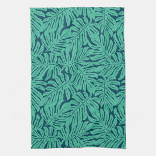 Monstera Tropical Leaf Pattern Tea Towel
