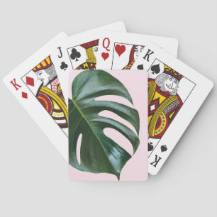 Monstera Tropical Leaf Playing Cards