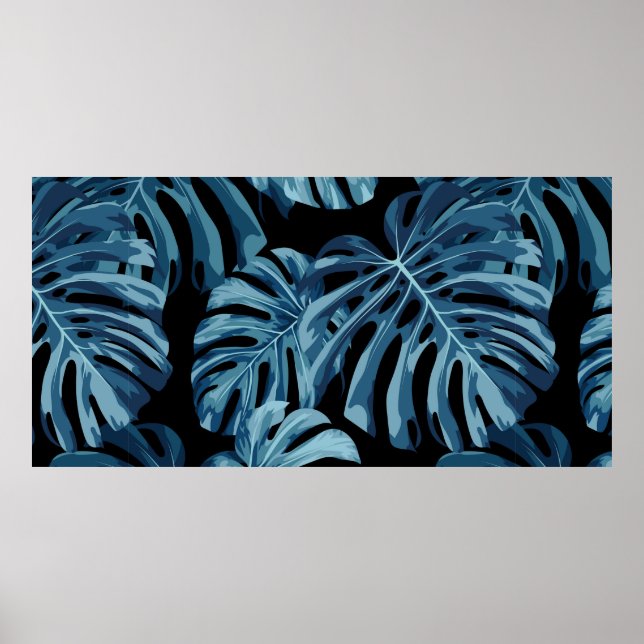Monstera tropical plant / houseplant design featur poster (Front)