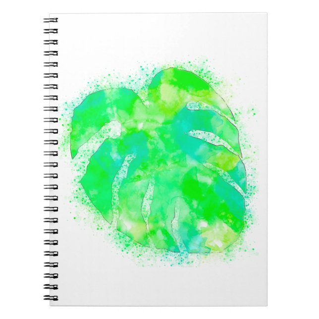 Monstera Watercolor Notebook (Front)