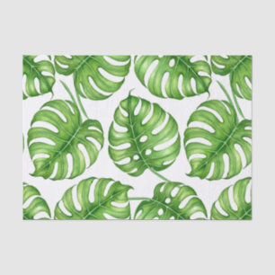 Monstera watercolor pattern tissue paper
