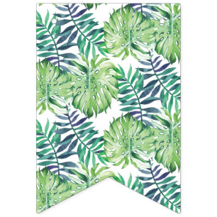 Monsterra Deliciosa Hawaiian Hipster Luau Bunting