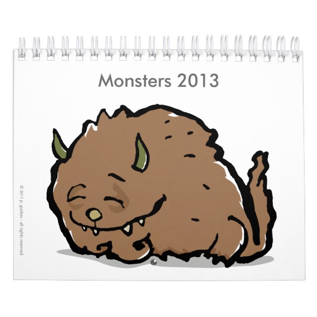 monsters 2013 (customisable) calendar (Cover)