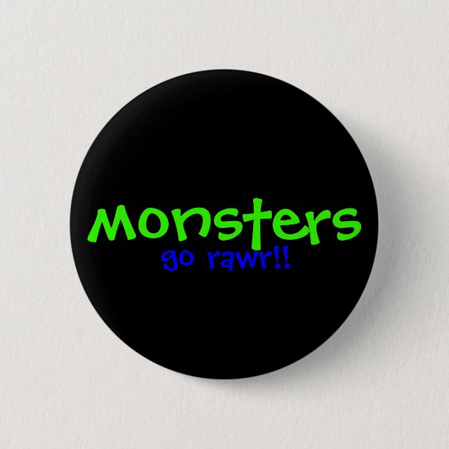 Monsters!! 6 Cm Round Badge (Front)