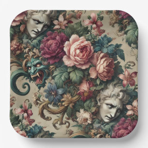Monsters Amongst Men – Gothic Baroque Paper Plate