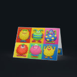 Monsters Card<br><div class="desc">Clay figures of monsters using polymer clay that is baked in an oven and painted with acrylics. The final product is photographed and digitally enhanced.</div>