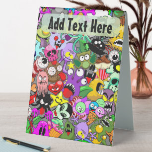 Monsters Cute Characters Halloween Pattern 