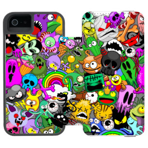 Monsters Cute Characters Halloween Pattern  Incipio Watson™ iPhone 5 Wallet Case