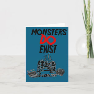 Monsters Do Exist Werlifting Motivational _1  Card