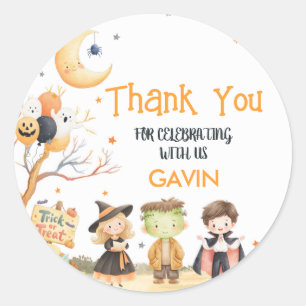 Monsters Halloween Costume Birthday Classic Round Sticker
