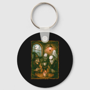 Monsters In Coffee Shop Coffee Lovers Barista Hall Key Ring