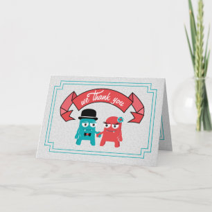 Monsters in Love Thank You Card
