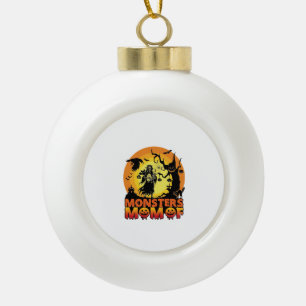 Monsters Mum Halloween Monster Ghost Skeleton Spoo Ceramic Ball Christmas Ornament