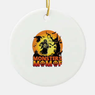 Monsters Mum Halloween Monster Ghost Skeleton Spoo Ceramic Ornament