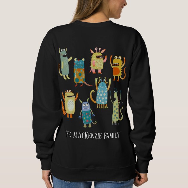 Monsters Personalised Fun Sweatshirt (Back)
