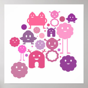 Monsters Print! Poster