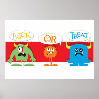 Monsters Trick-or-Treat Poster