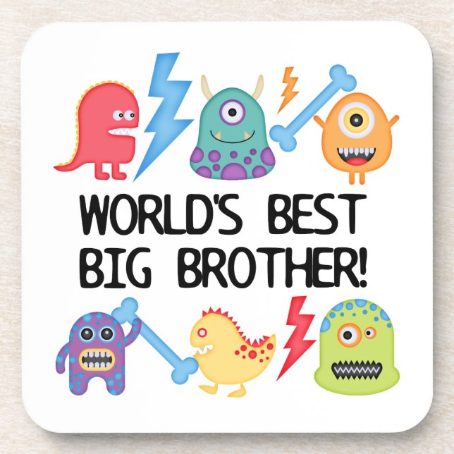 Monsters World Best Big Brother Coaster (Front)