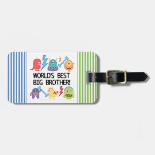 Monsters World Best Big Brother Luggage Tag