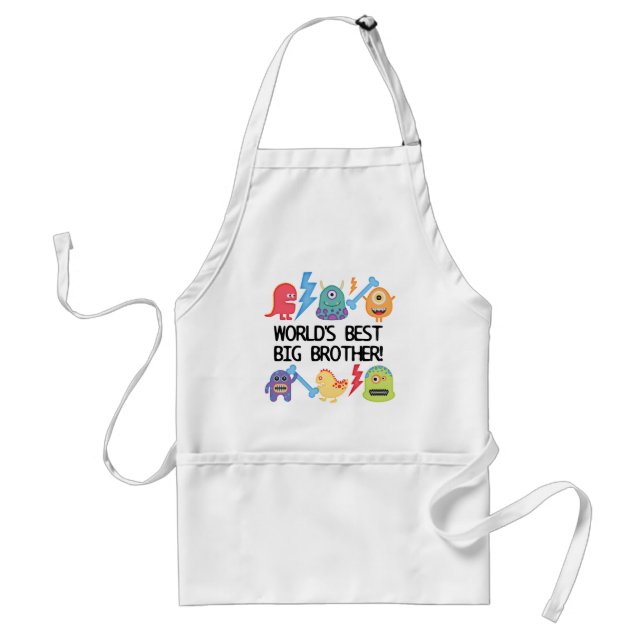 Monsters World Best Big Brother Standard Apron (Front)