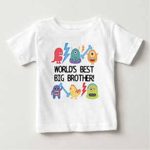 Monsters World's Best Big Brother Baby T-Shirt