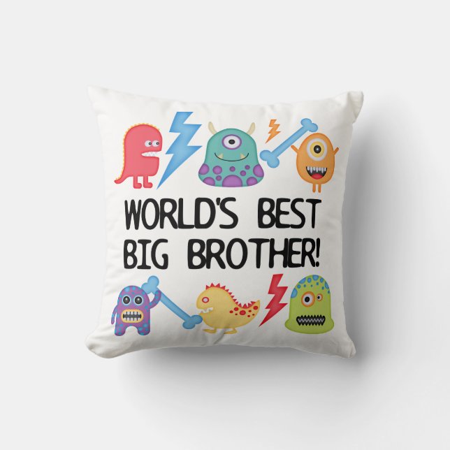 Monsters World's Best Big Brother Cushion (Front)