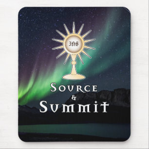 Monstrance Source & Summit Aurora Borealis Mouse Pad