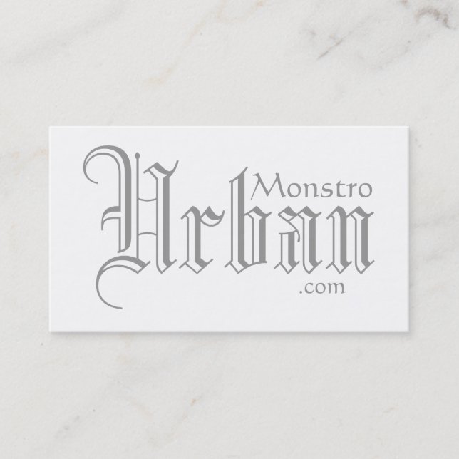Monstro Urban.com business cards (Front)