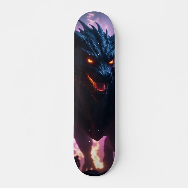 Monstrous Blue Dragon Skateboard (Front)