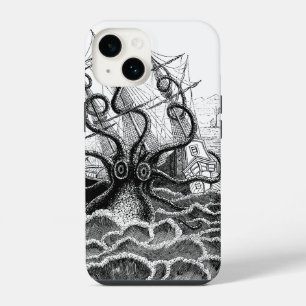 Monstrous Octopus Attacks a Ship iPhone 14 Case