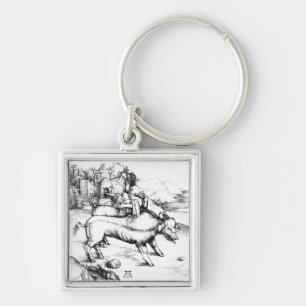 Monstrous Pig Key Ring