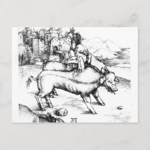 Monstrous Pig Postcard