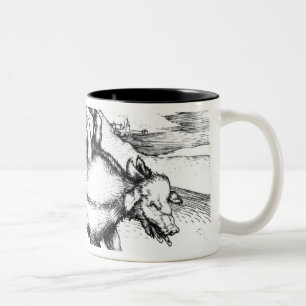 Monstrous Pig Two-Tone Coffee Mug