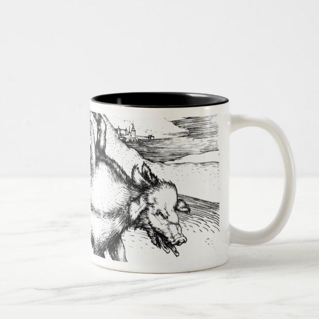 Monstrous Pig Two-Tone Coffee Mug (Right)