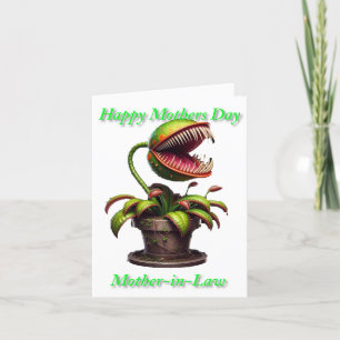 Monstrous Venus Flytrap Mothers Day  Thank You Card