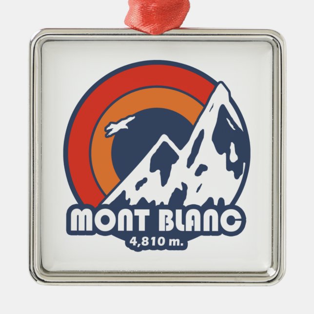 Mont Blanc France Sun Eagle Metal Ornament (Front)