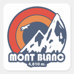 Mont Blanc France Sun Eagle Square Sticker