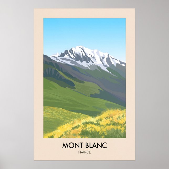 Mont Blanc France Travel Poster (Front)