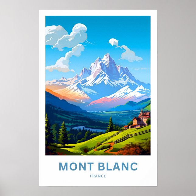 Mont Blanc France Travel Print (Front)