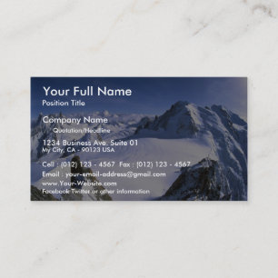 Mont Blanc, France Winter Business Card
